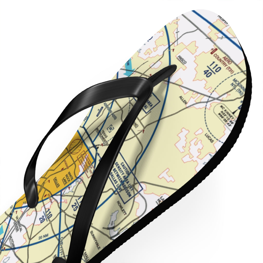 Aeronautical Chart Flip-Flops (DFW)
