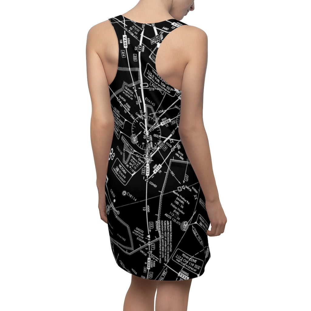 Enroute Low Altitude Chart - racerback dress (black)