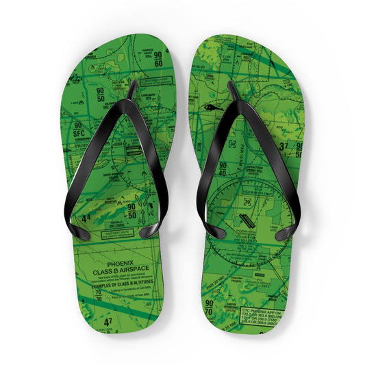 Aeronautical Chart Flip-Flops (PHX/green)