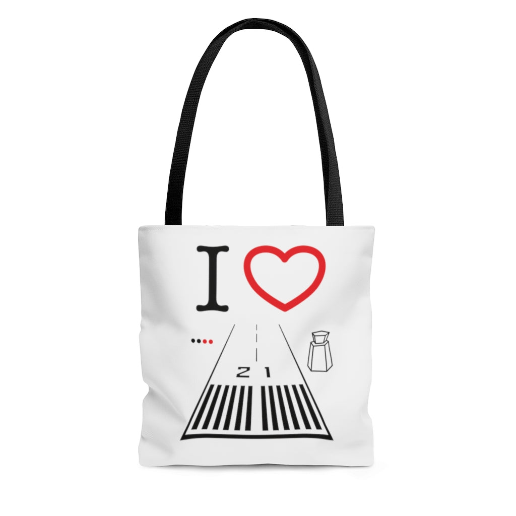 Santa Monica Airport Runway 21 / 3 - tote bag (white)Santa Monica Airport Runway 21 / 3 tote bag (white)