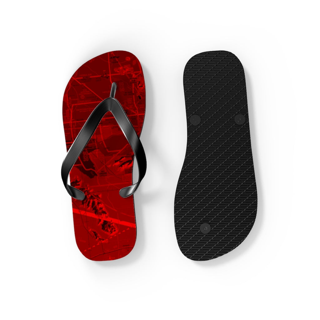 Aeronautical Chart Flip-Flops (PHX/red)