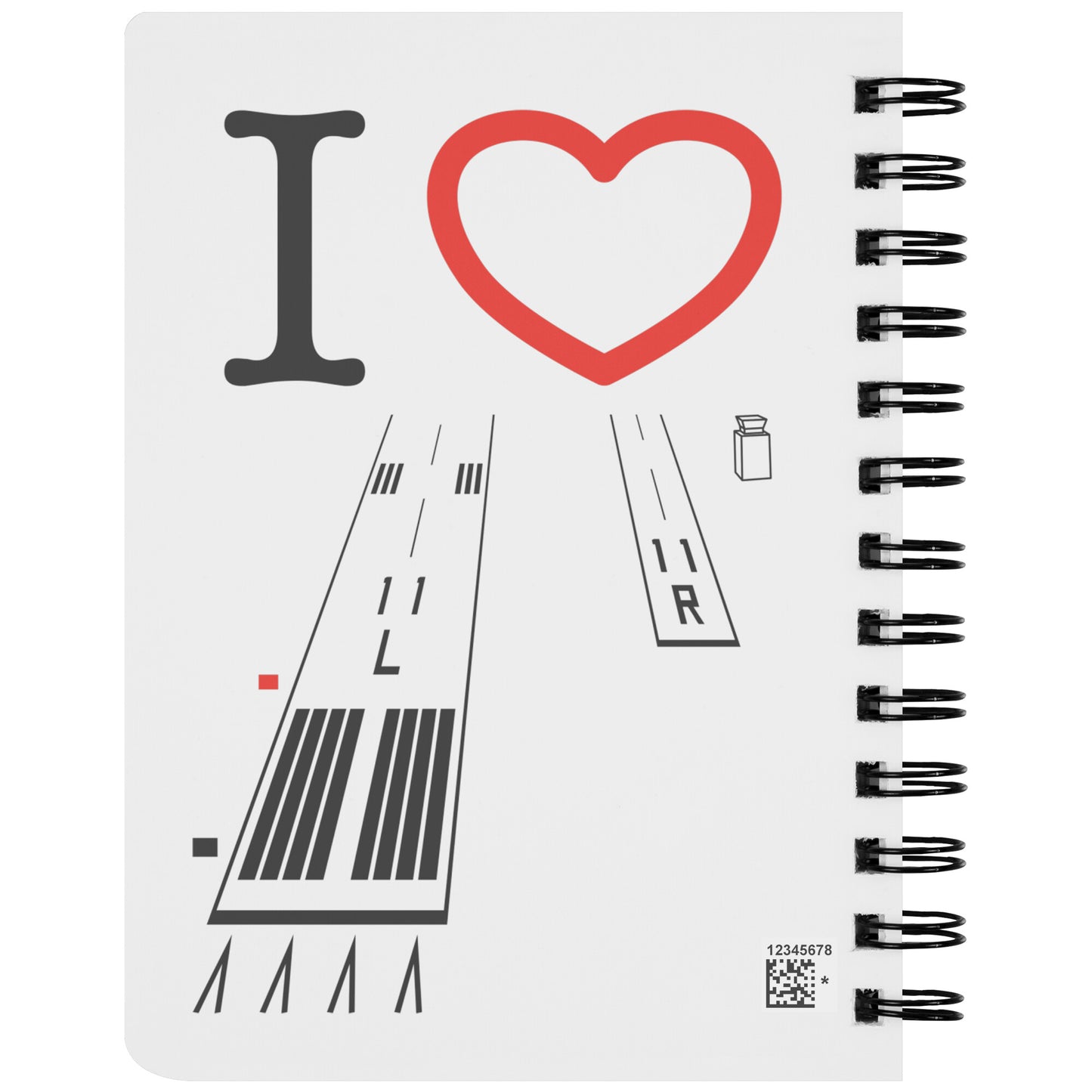 Torrance Airport Runways 29L - 29R / 11L - 11R spiral notebook