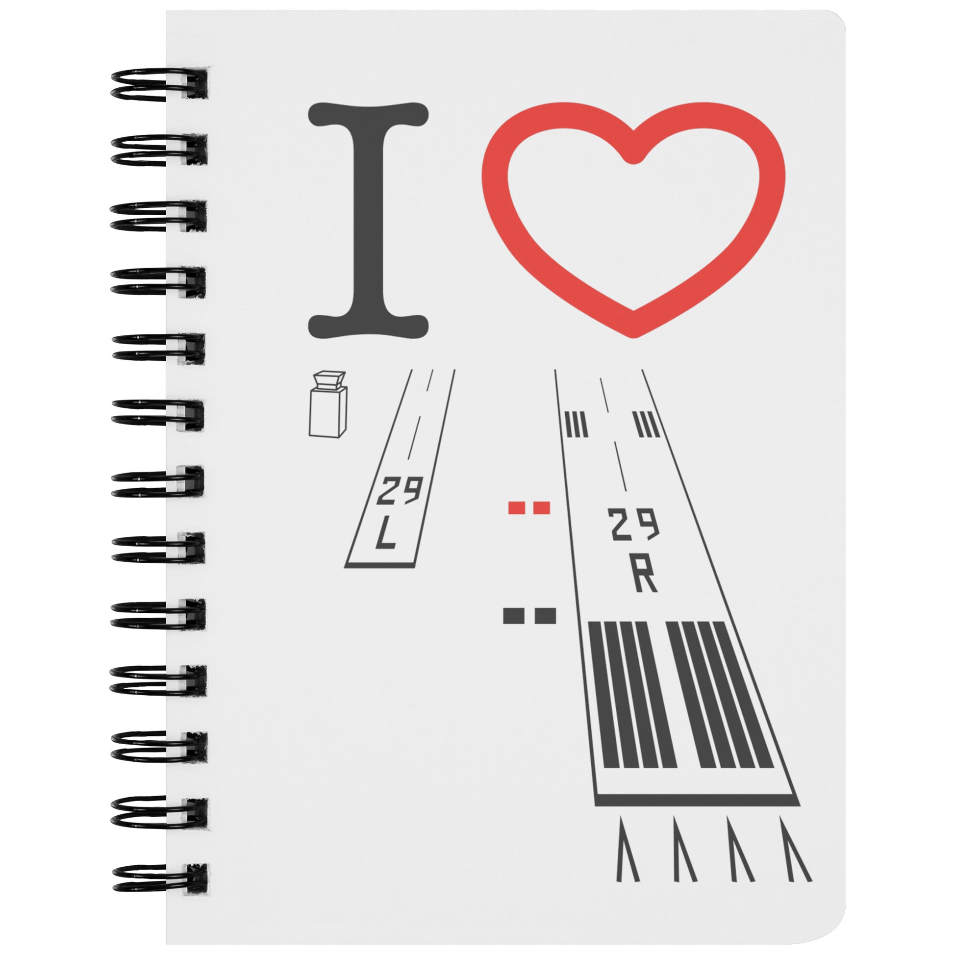 Torrance Airport Runways 29L - 29R / 11L - 11R spiral notebook