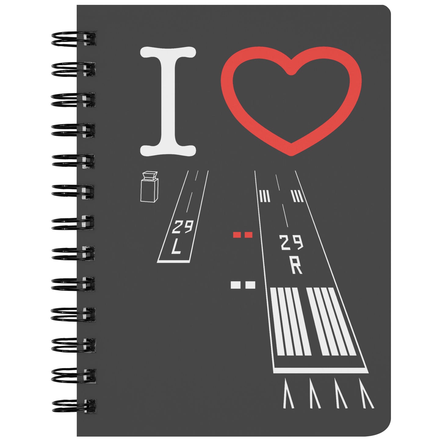 Torrance Airport Runways 29L - 29R / 11L - 11R spiral notebook