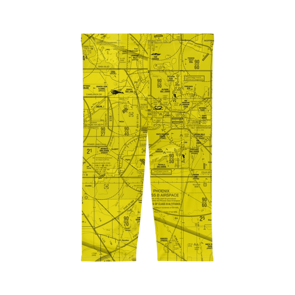 Phoenix TAC Chart capri leggings (yellow)