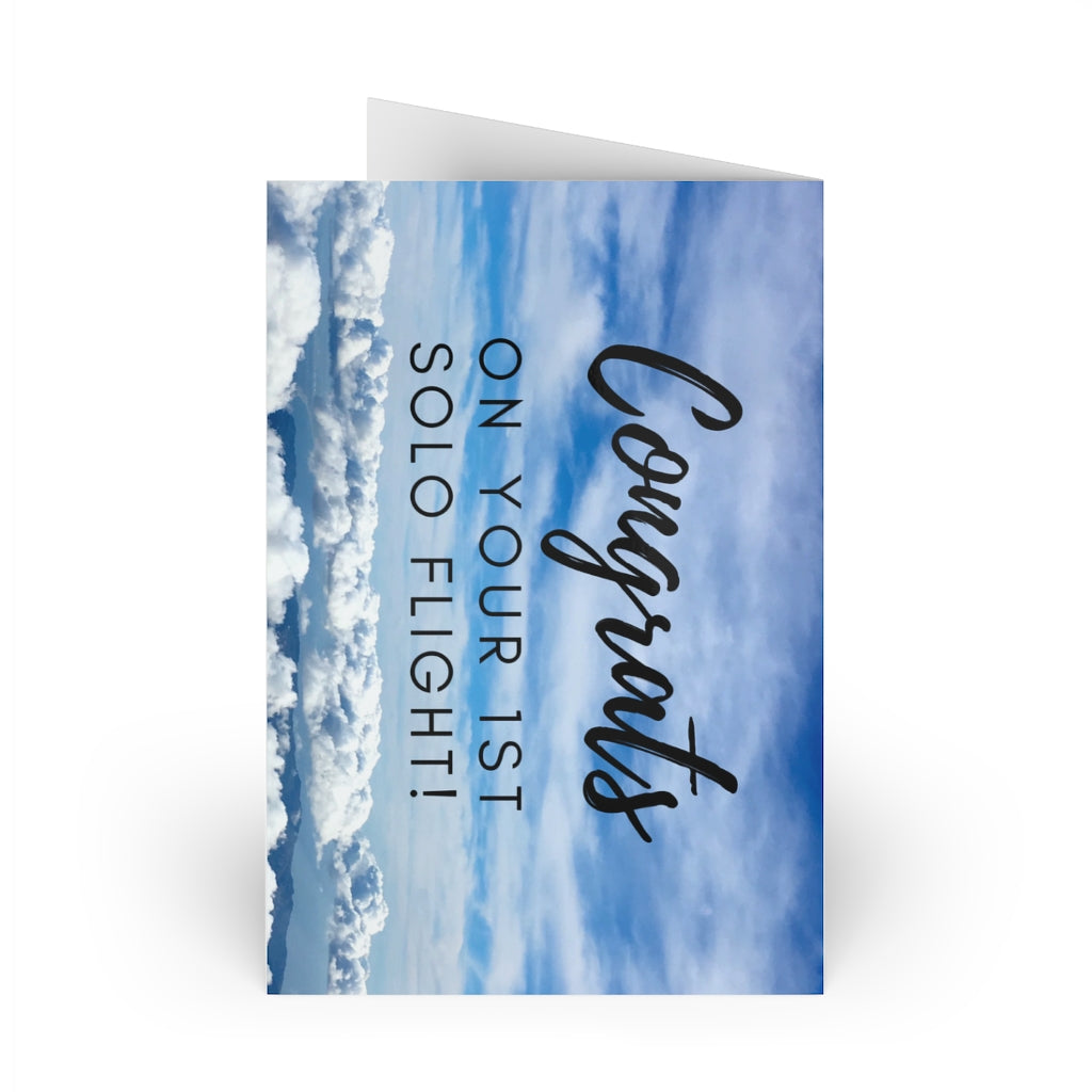 Congrats on your 1st Solo Flight! pack of 10 greeting cards (sky)