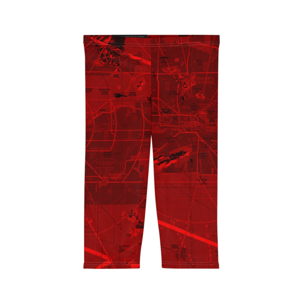 Phoenix TAC Chart capri leggings (red)