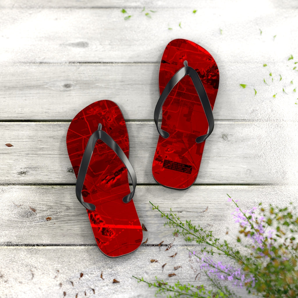Aeronautical Chart Flip-Flops (PHX/red)