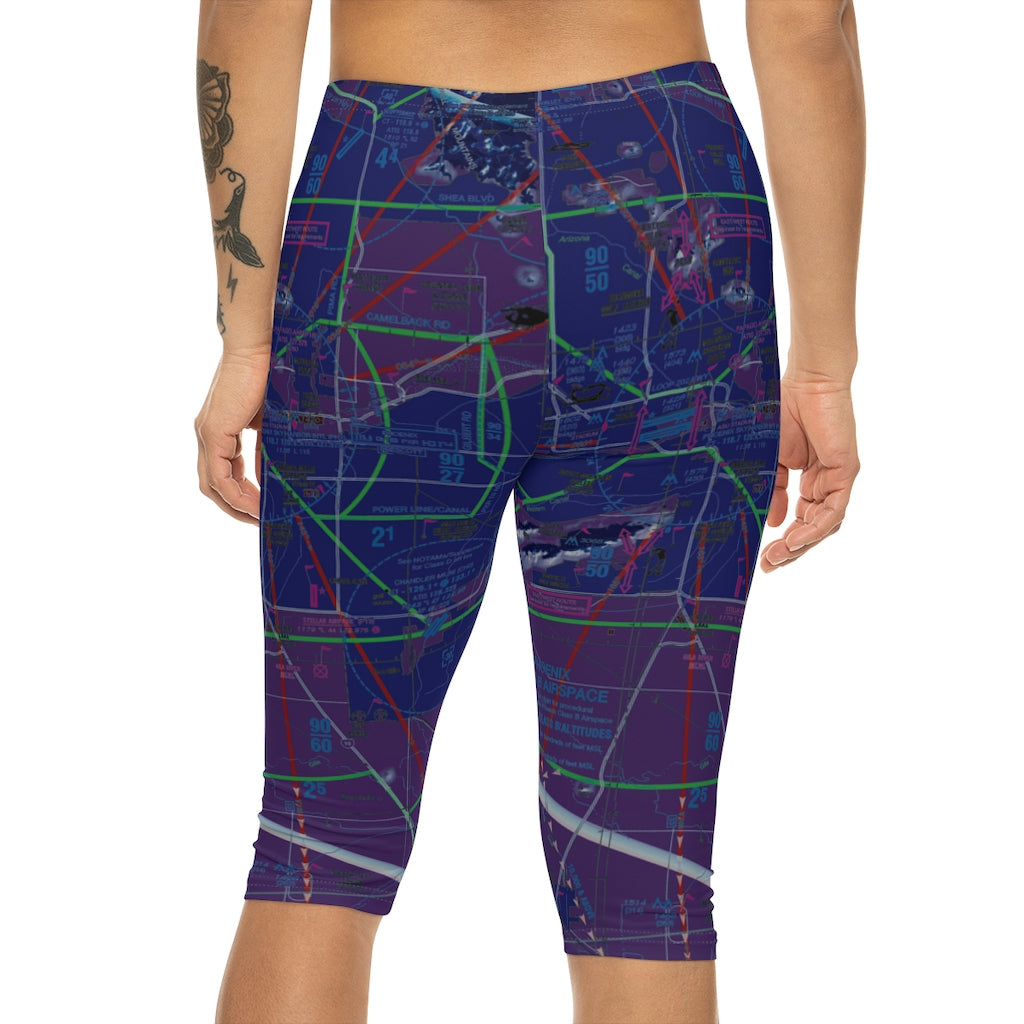 Phoenix TAC Chart capri leggings (invert)