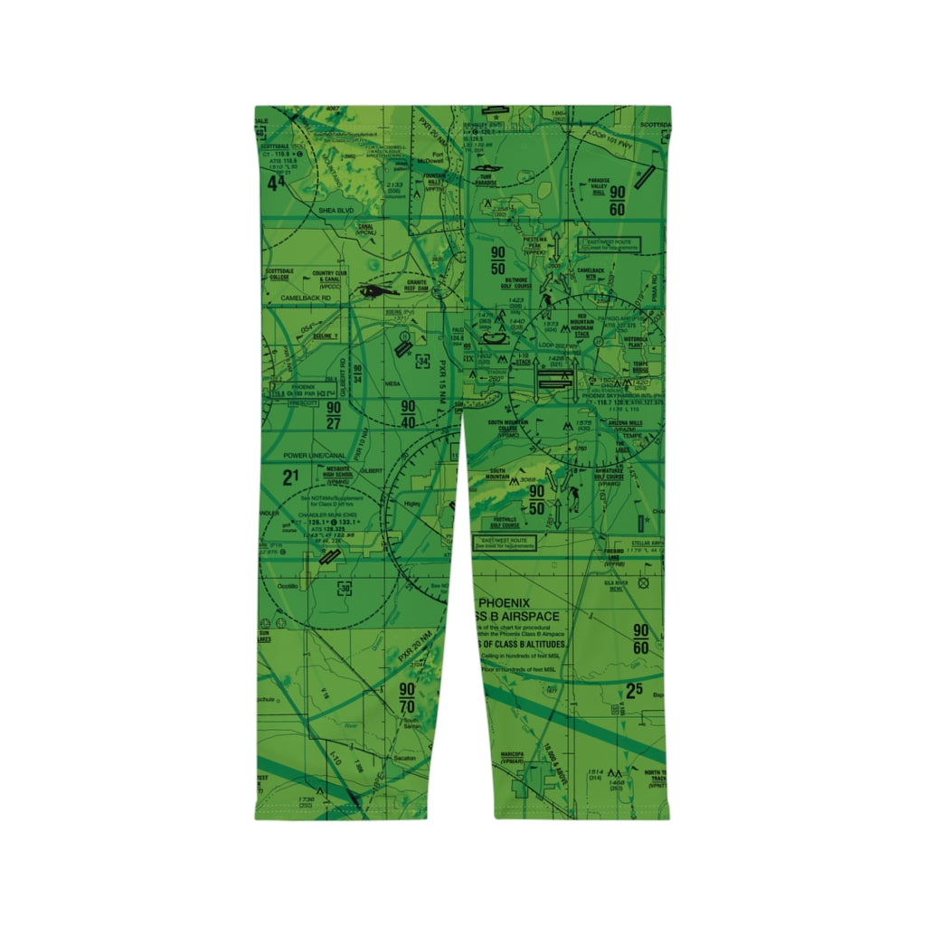 Phoenix TAC Chart capri leggings (green)