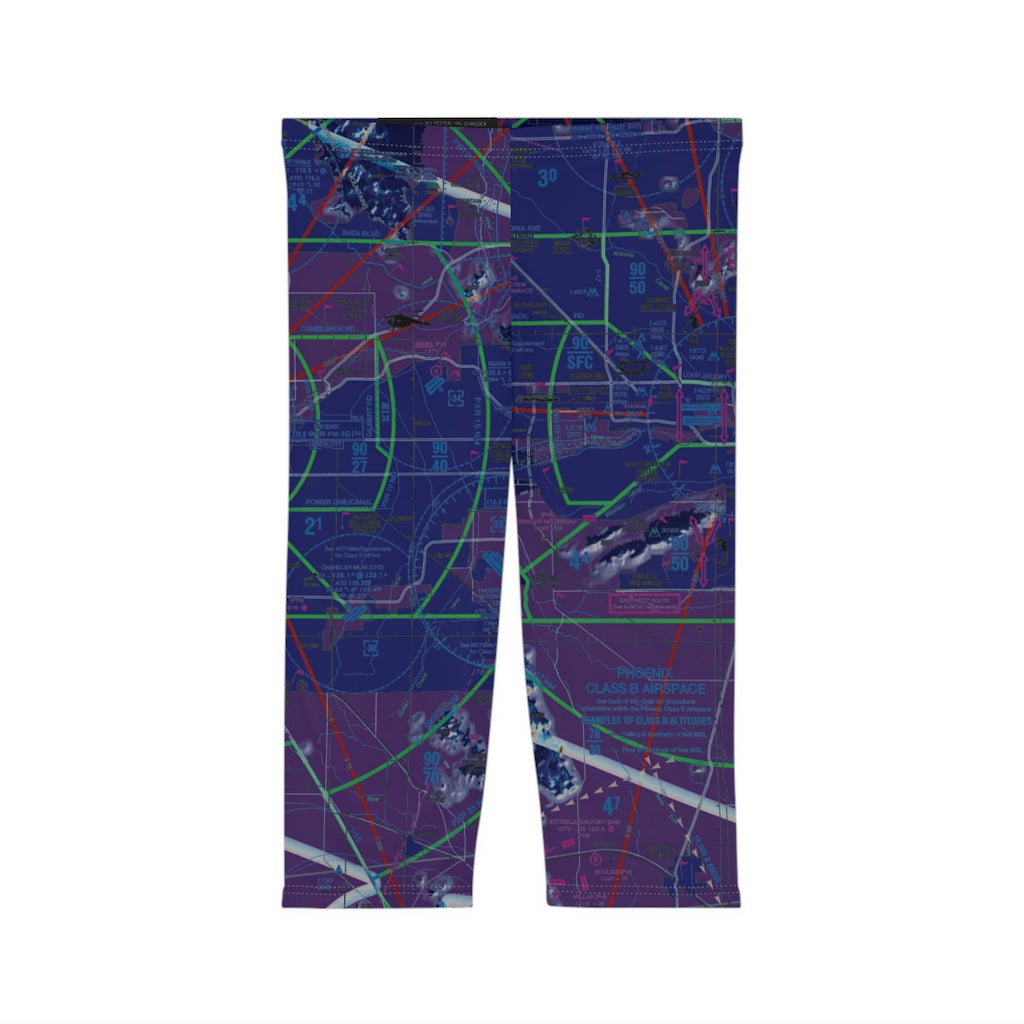 Phoenix TAC Chart capri leggings (invert)