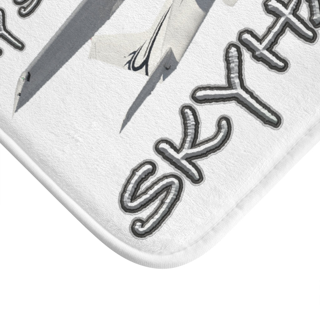 My Spirit Animal is a Skyhawk bath mat (white)