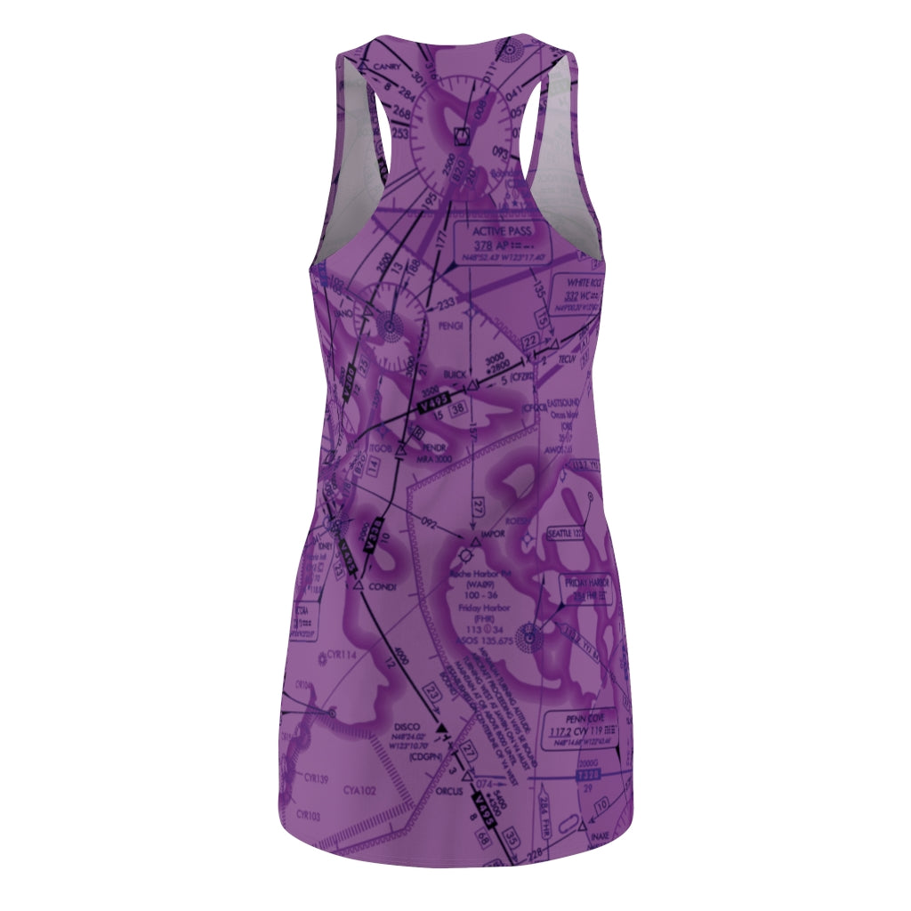 Enroute Low Altitude Chart - racerback dress (purple)