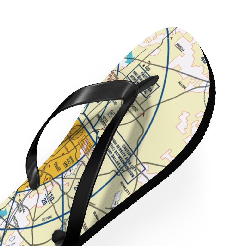Aeronautical Chart Flip-Flops (DFW)