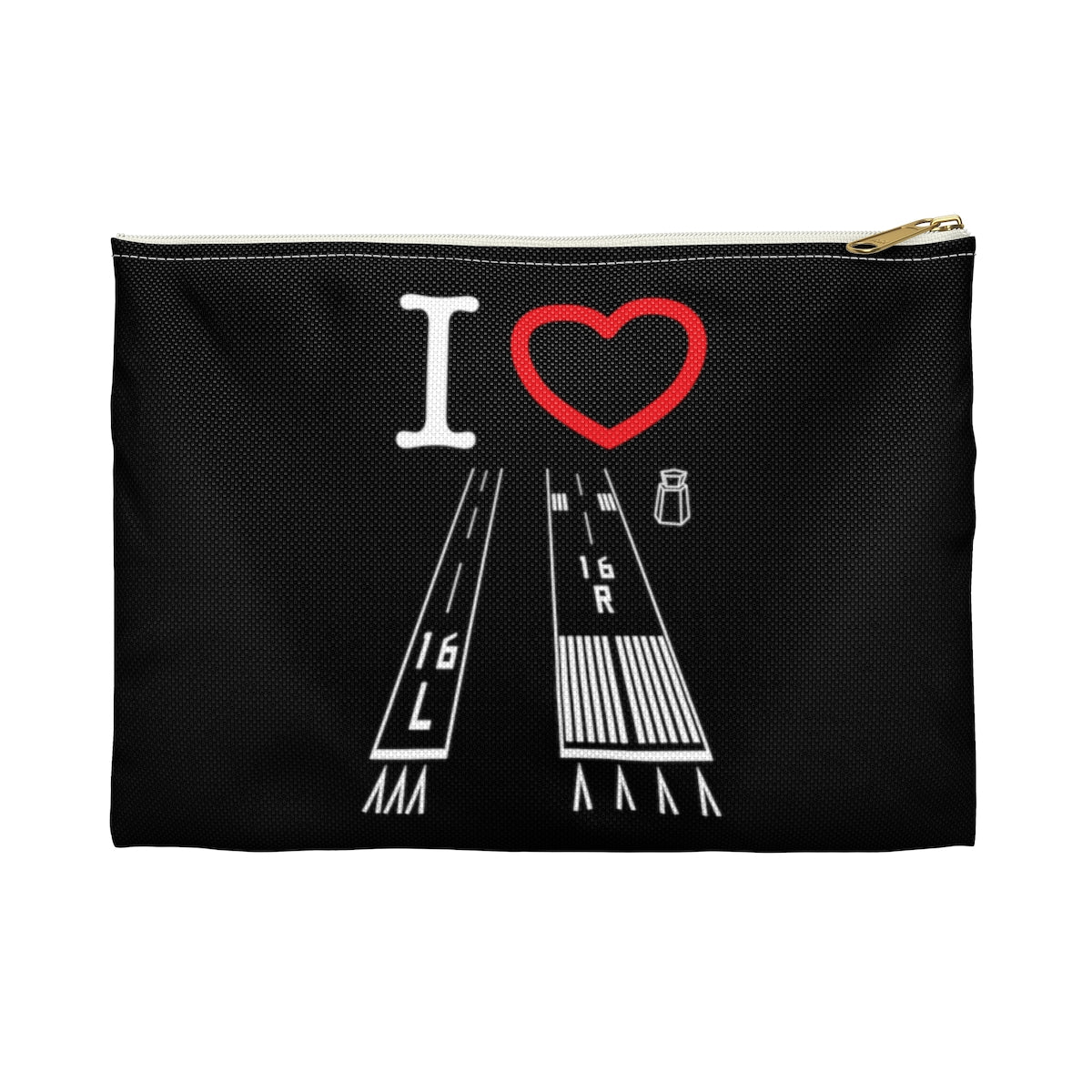 Van Nuys Airport Runways 16L - 16R / 34L - 34R Accessory Pouch (black)