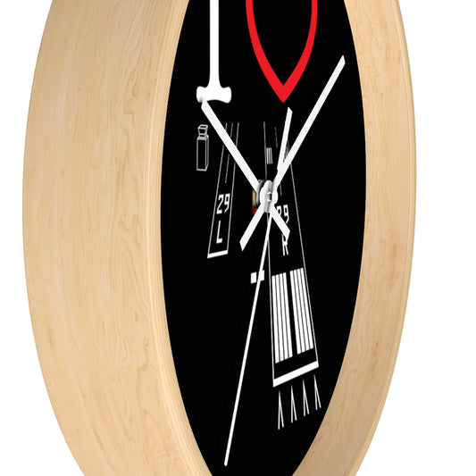 Torrance Airport Runways 29L-29R wall clock (black)