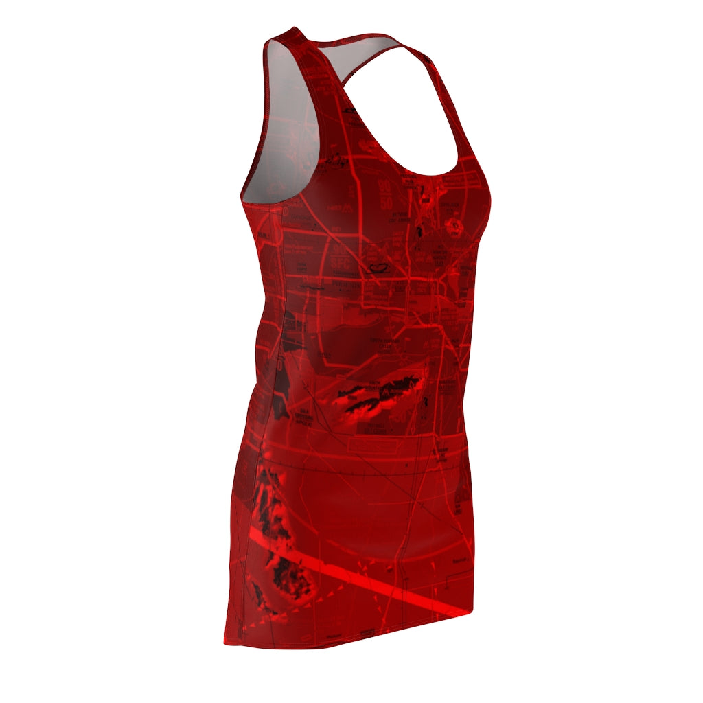 Phoenix TAC Chart racerback dress (red)