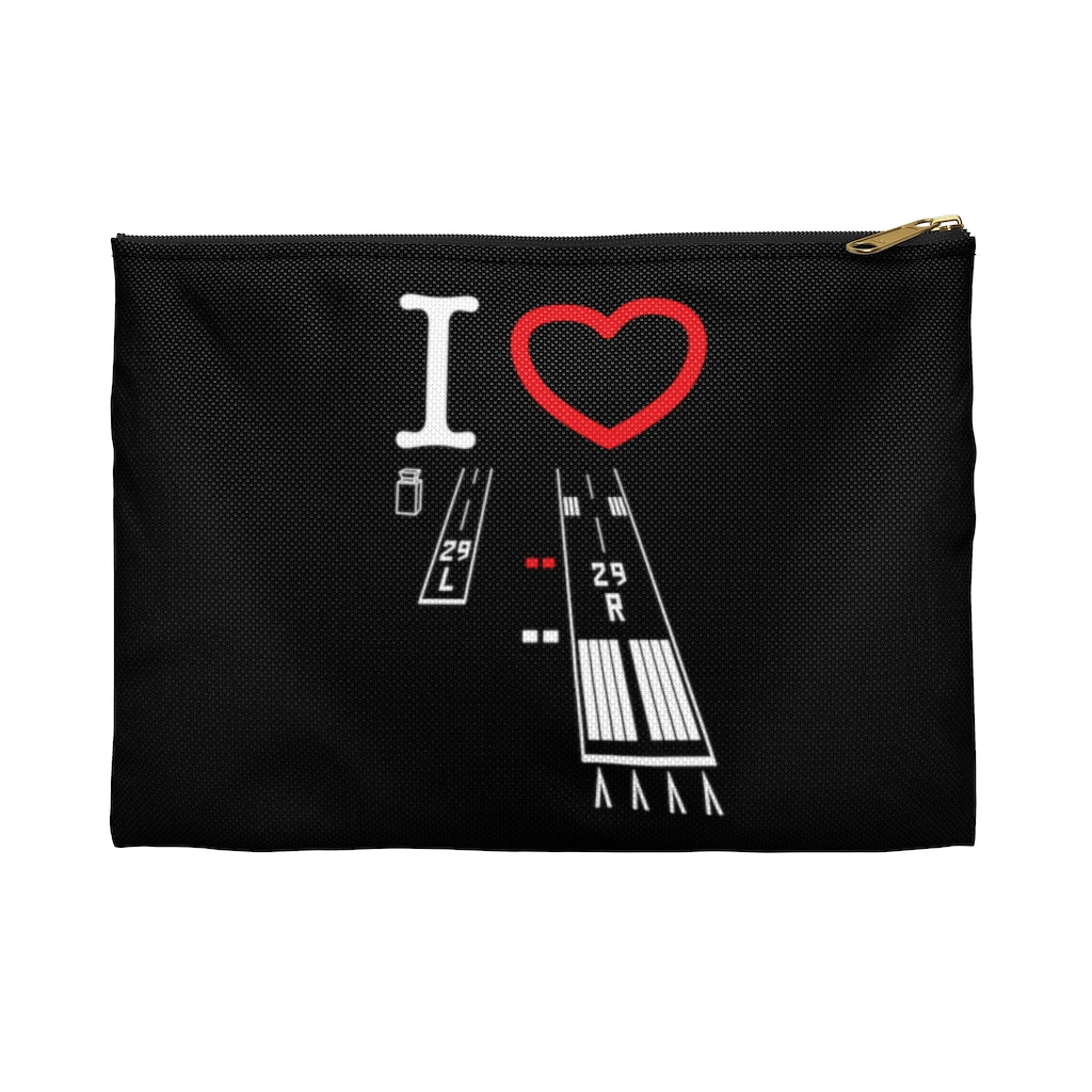 Torrance Airport Runways 29L - 29R / 11L - 11R Accessory Pouch (black)