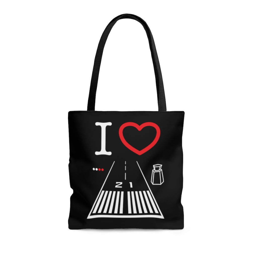 Santa Monica Airport Runway 21 / 3 - tote bag (black)