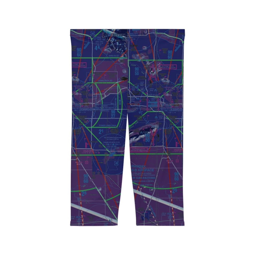 Phoenix TAC Chart capri leggings (invert)