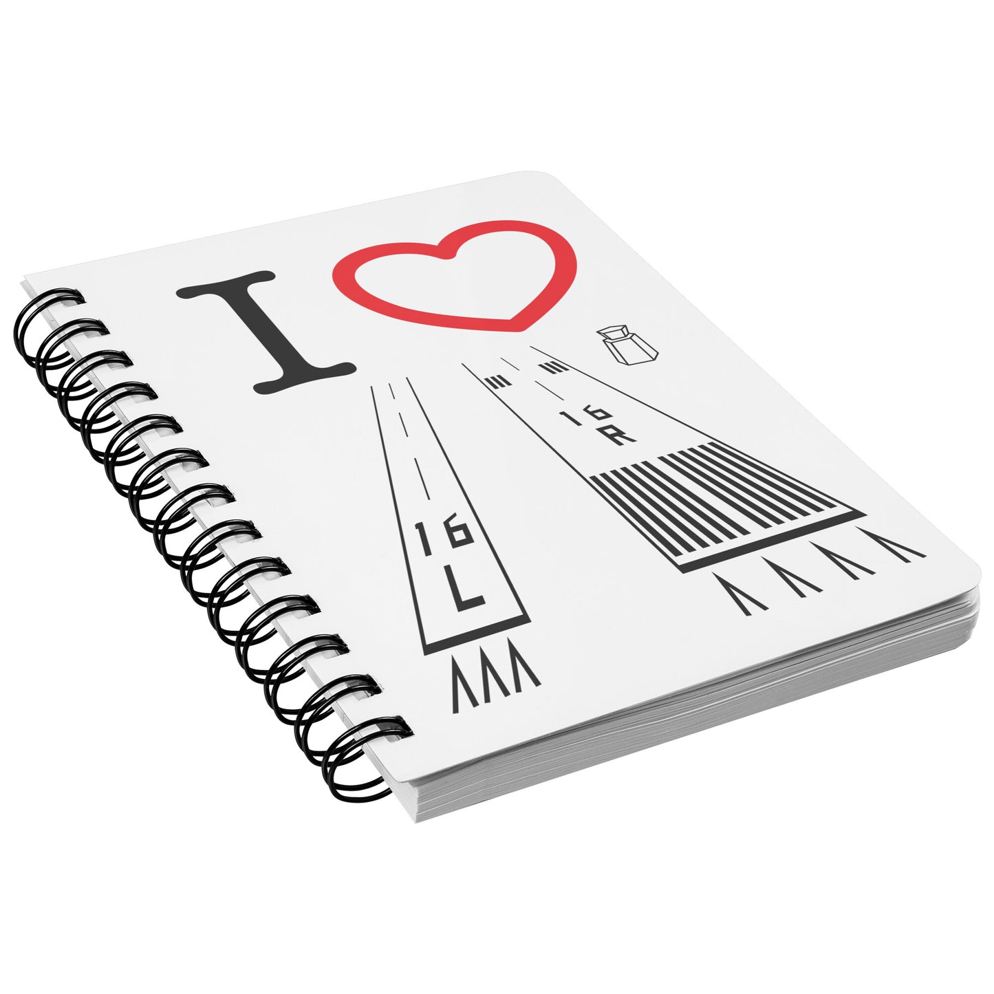 Van Nuys Airport Runways 16L - 16R / 34L - 34R spiral notebook