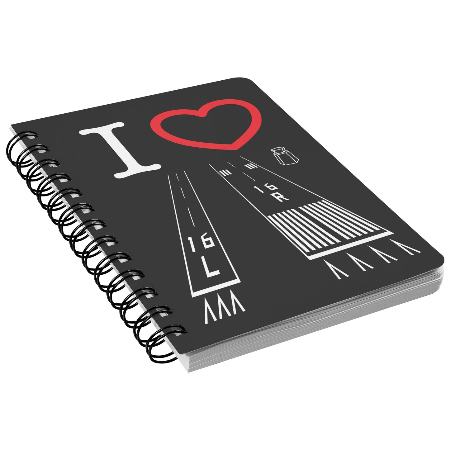 Van Nuys Airport Runways 16L - 16R / 34L - 34R spiral notebook