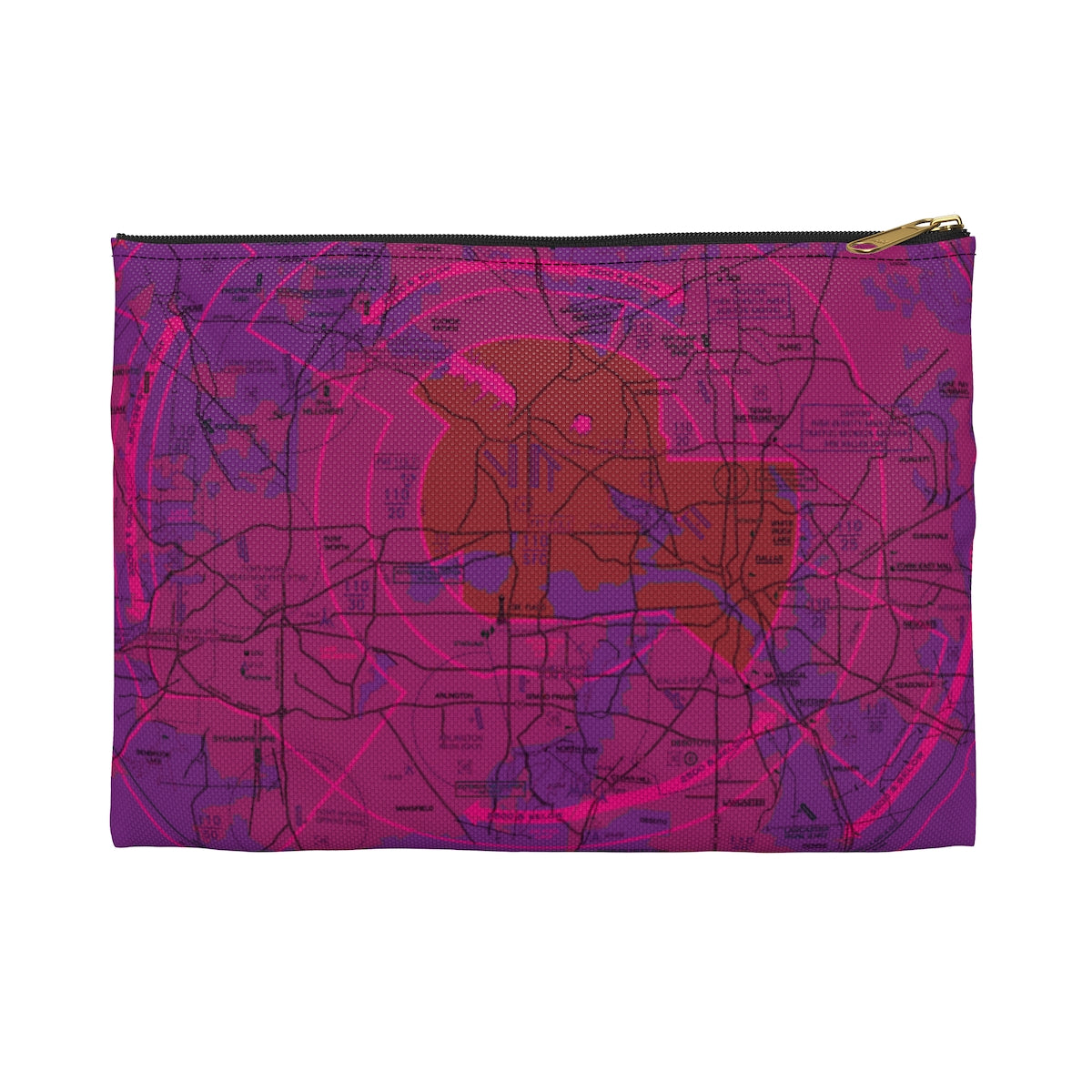 Dallas - Ft. Worth Flyway Chart Accessory Pouch (pink)