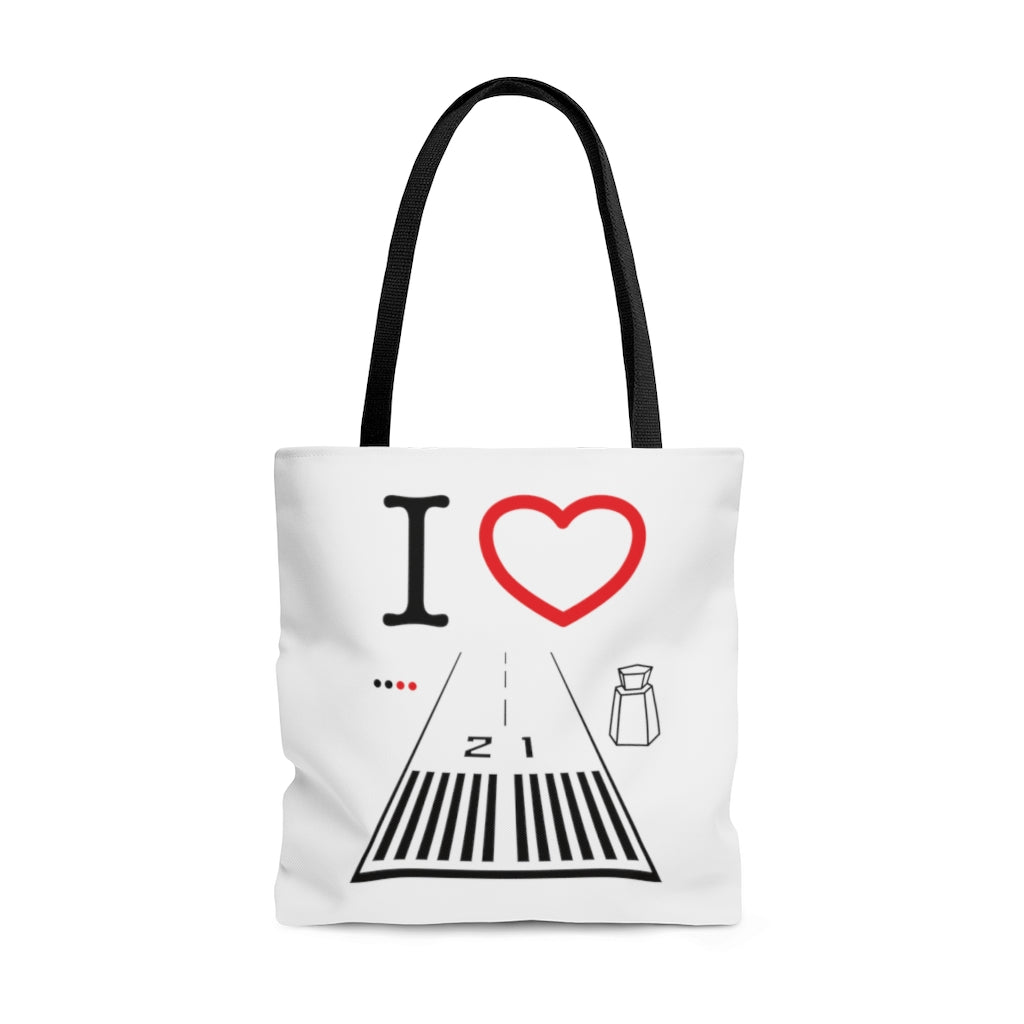 Santa Monica Airport Runway 21 / 3 - tote bag (white)