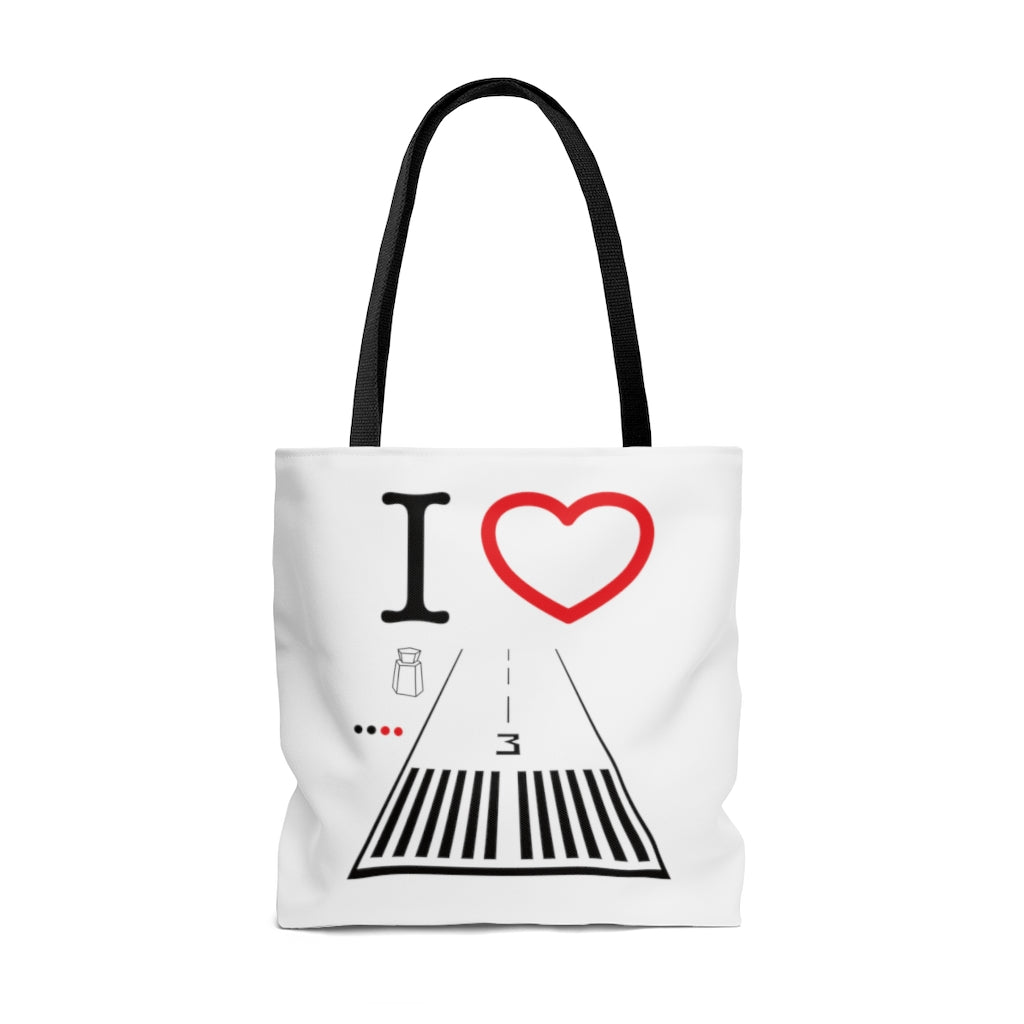 Santa Monica Airport Runway 21 / 3 - tote bag (white)Santa Monica Airport Runway 21 / 3 tote bag (white)