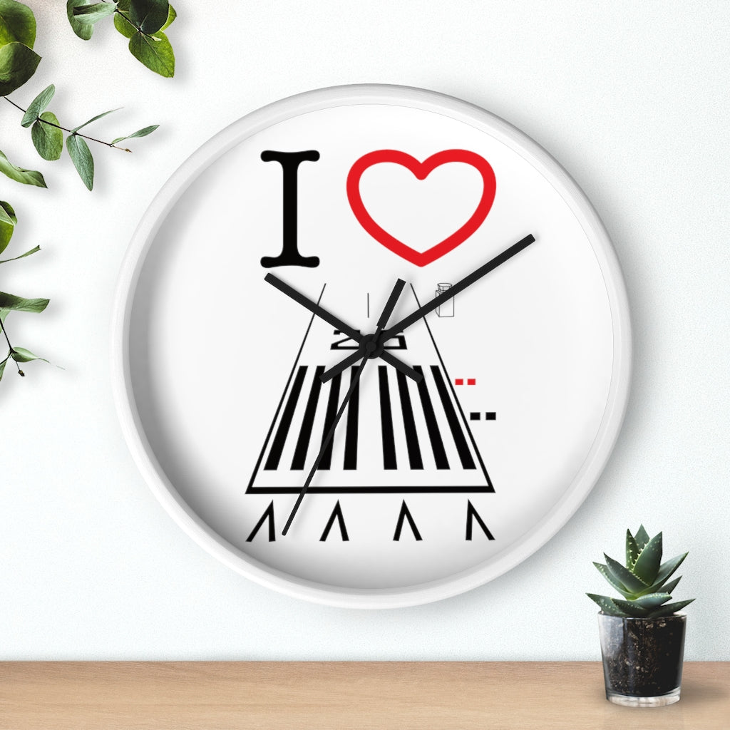 Hawthorne Airport Runway 25 wall clock (white)