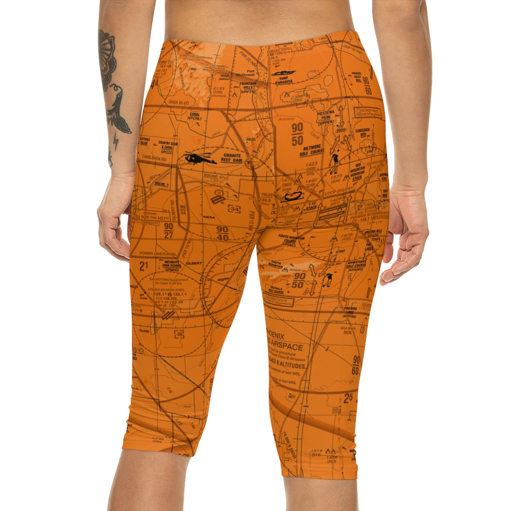 Phoenix TAC Chart capri leggings (orange)