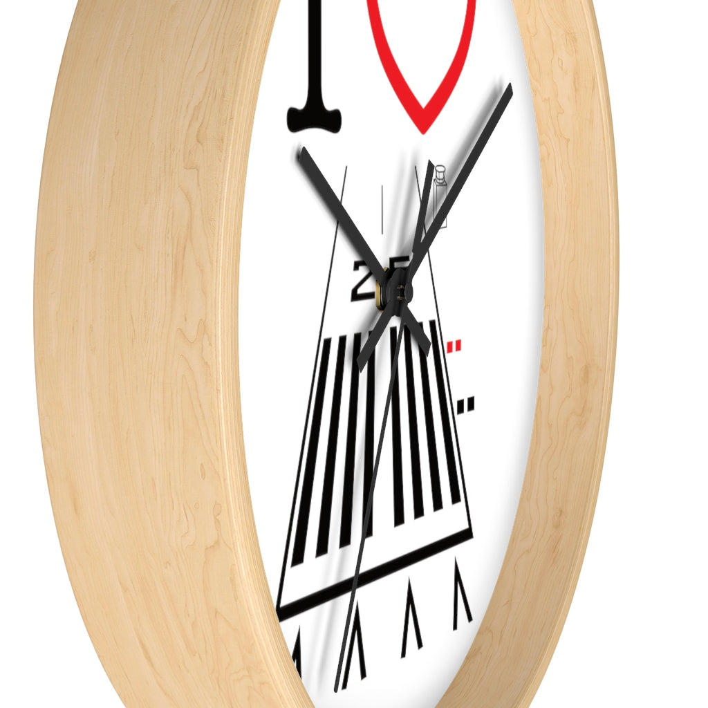 Hawthorne Airport Runway 25 wall clock (white)