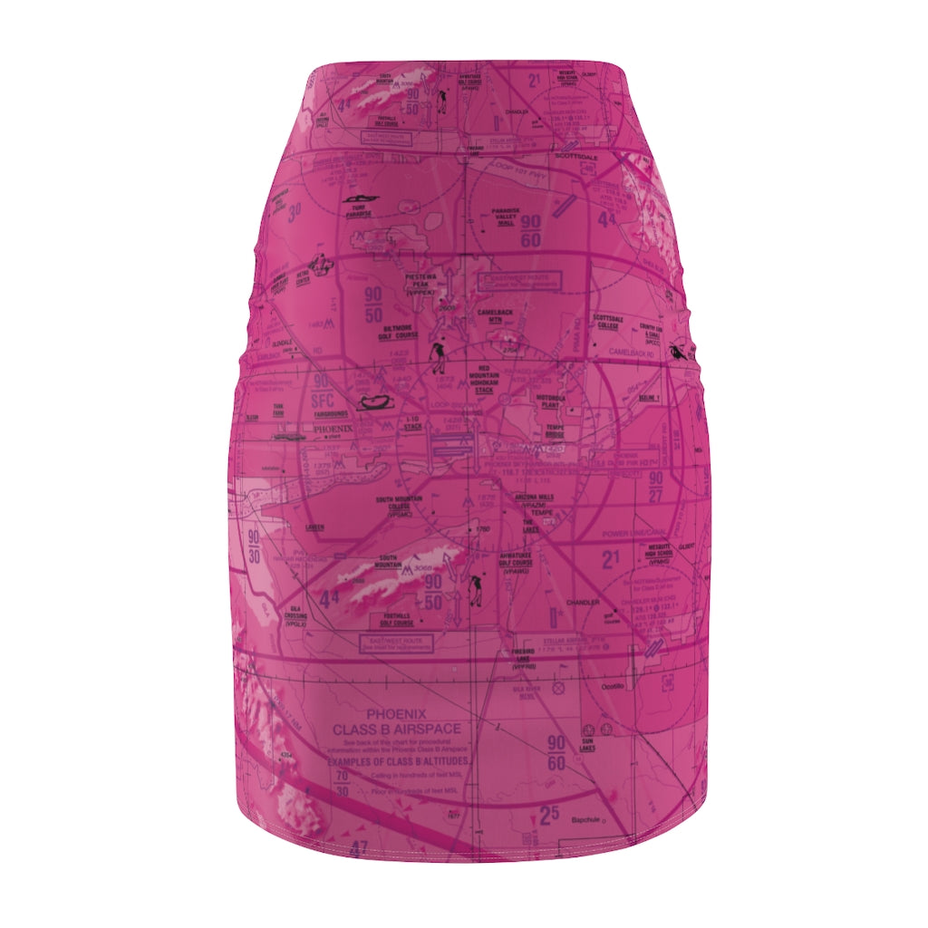 Phoenix TAC Chart - women's pencil skirt (pink)
