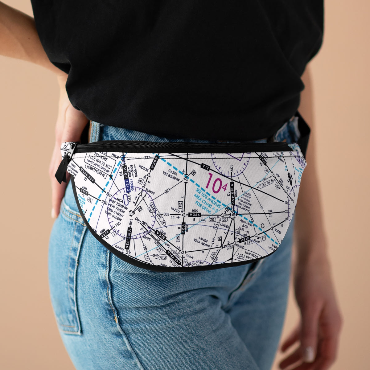 Enroute Low Altitude Chart fanny pack (white)