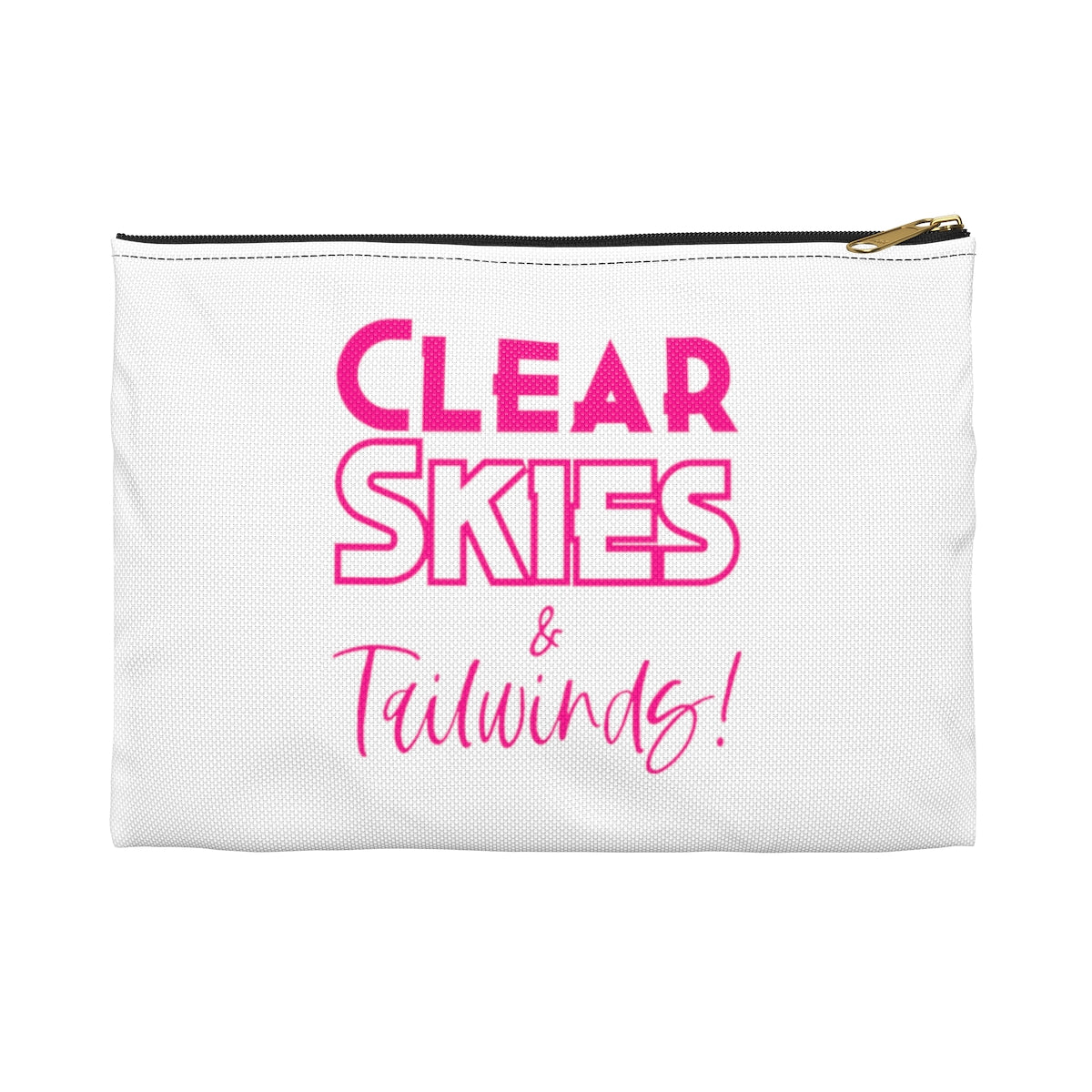 Clear Skies & Tailwinds Accessory Pouch (pink)