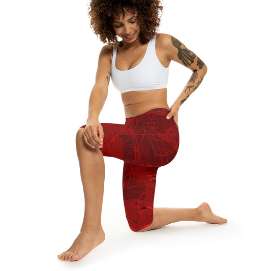Phoenix TAC Chart capri leggings (red)