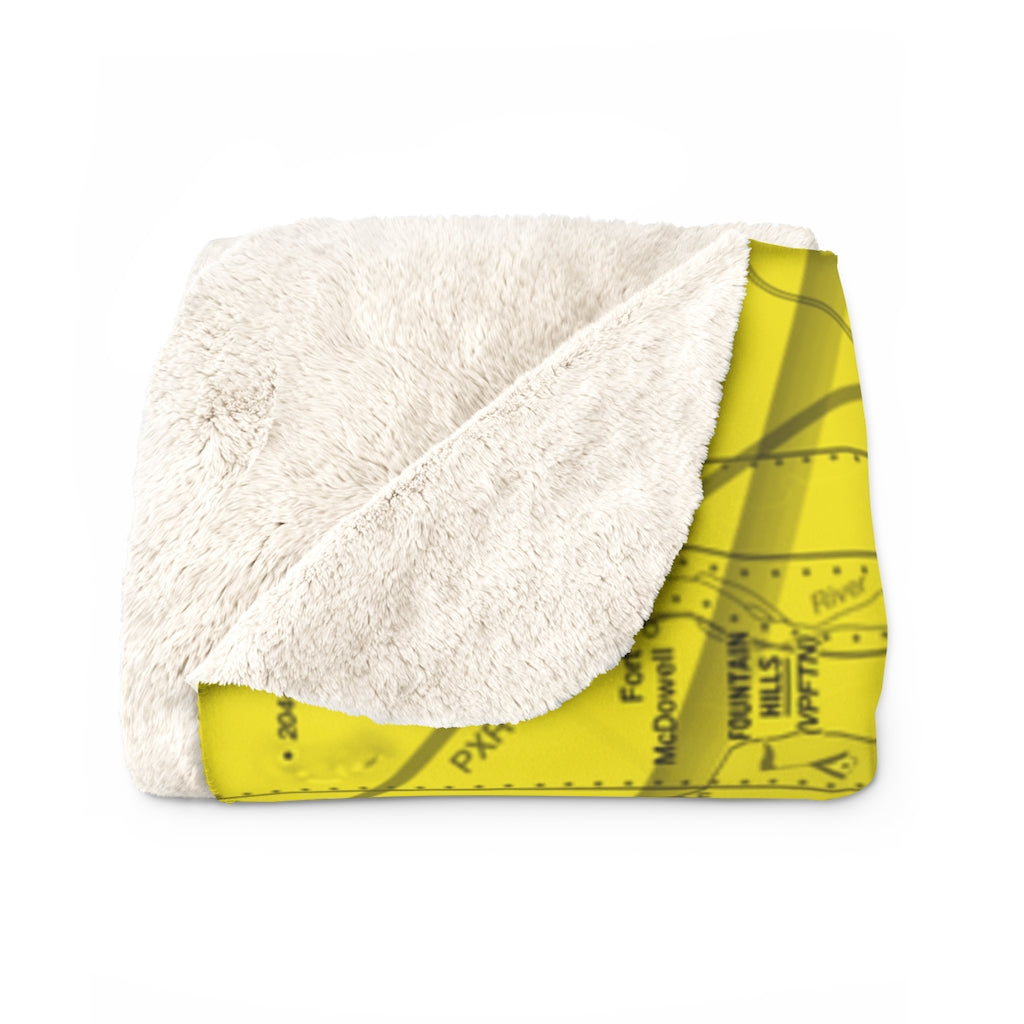 Phoenix TAC Chart sherpa fleece blanket (yellow)