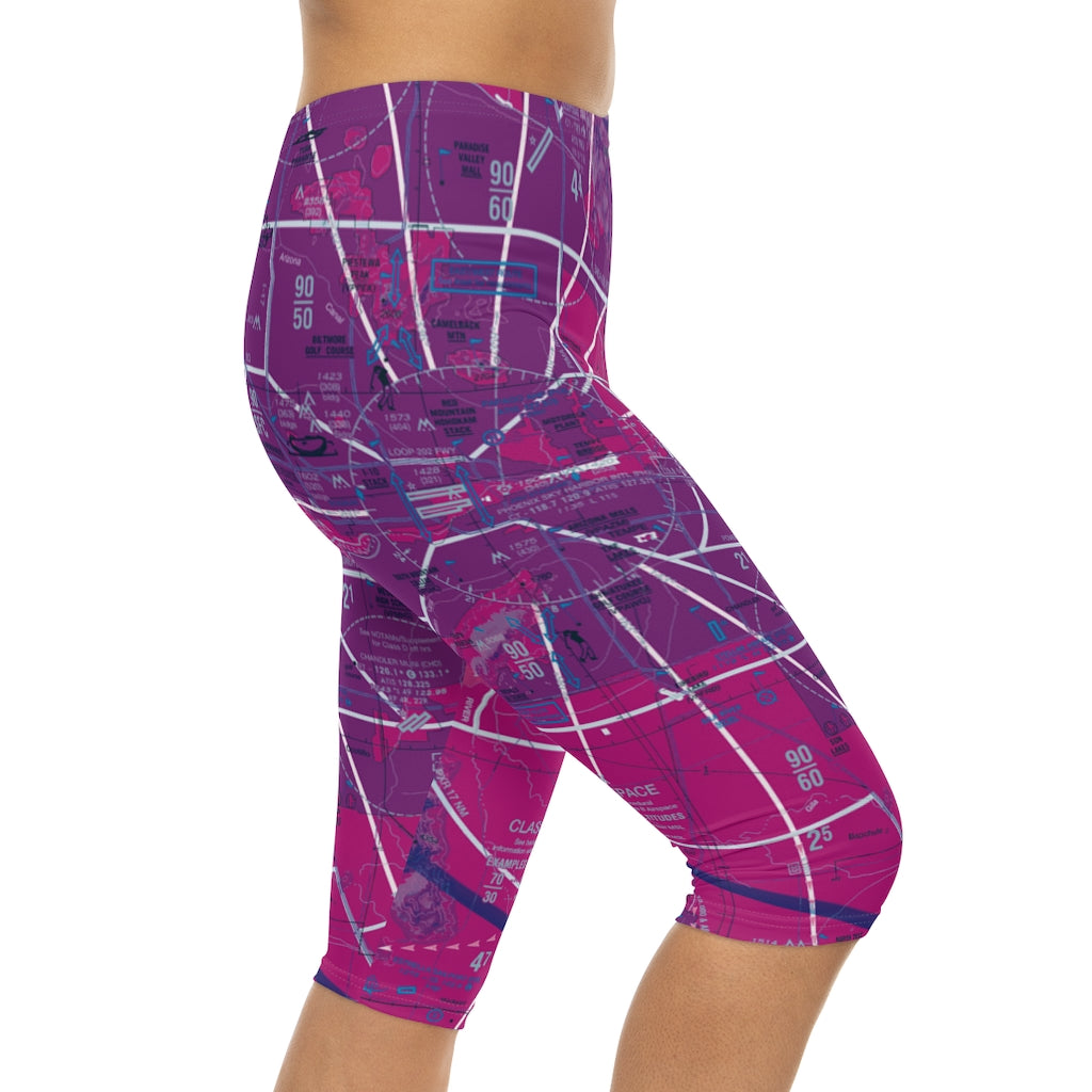 Phoenix TAC Chart capri leggings (pink)