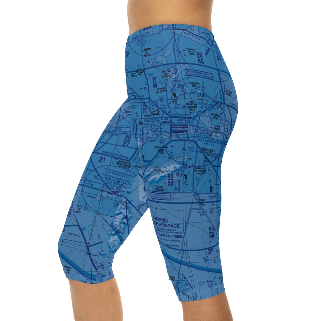 Phoenix TAC Chart capri leggings (blue)