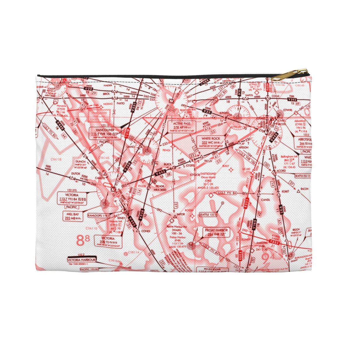 Enroute Low Altitude Chart Accessory Pouch (red&white)