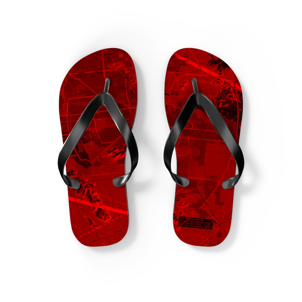 Aeronautical Chart Flip-Flops (PHX/red)