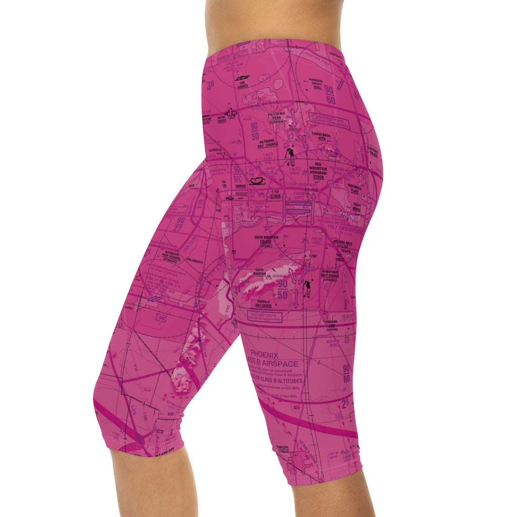 Phoenix TAC Chart capri leggings (pink)