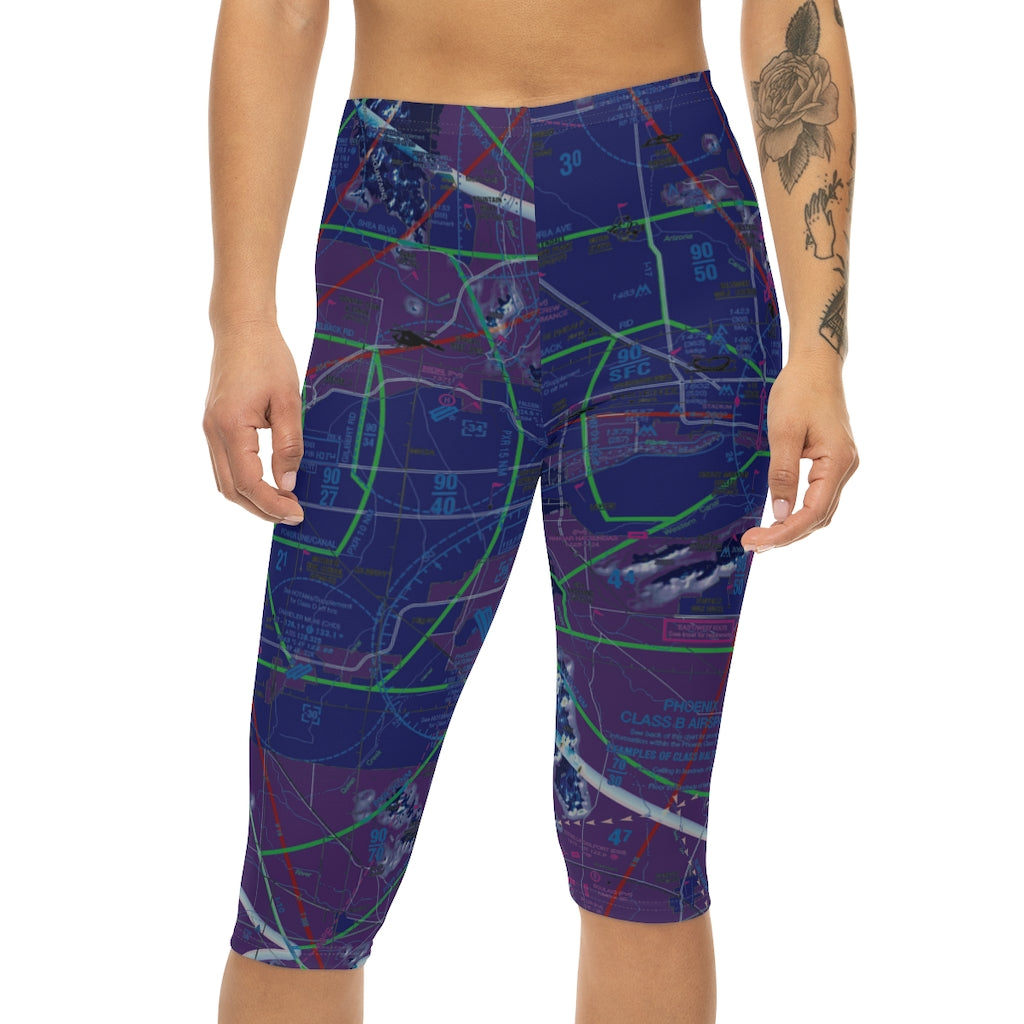 Phoenix TAC Chart capri leggings (invert)