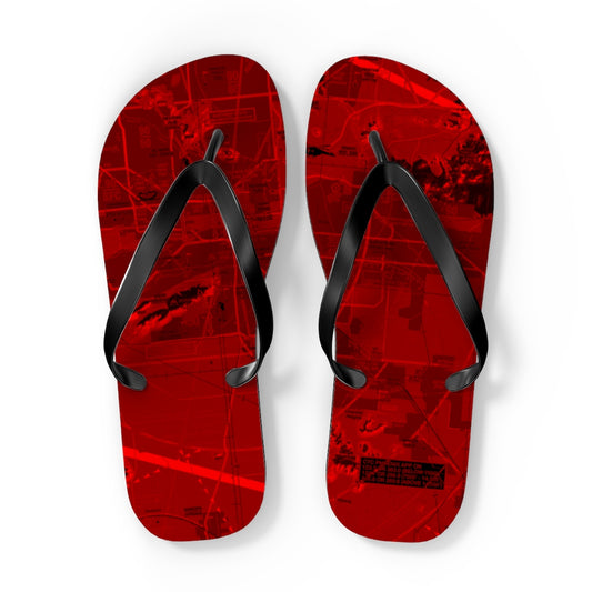 Aeronautical Chart Flip-Flops (PHX/red)