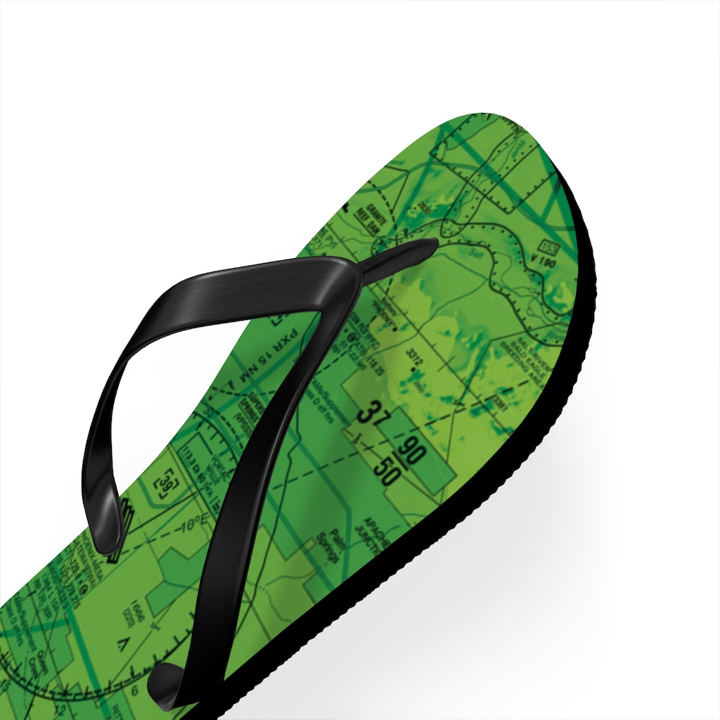 Aeronautical Chart Flip-Flops (PHX/green)