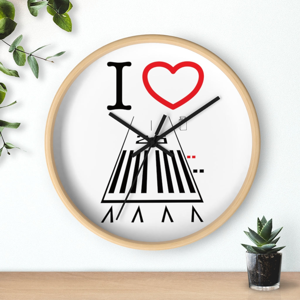 Hawthorne Airport Runway 25 wall clock (white)