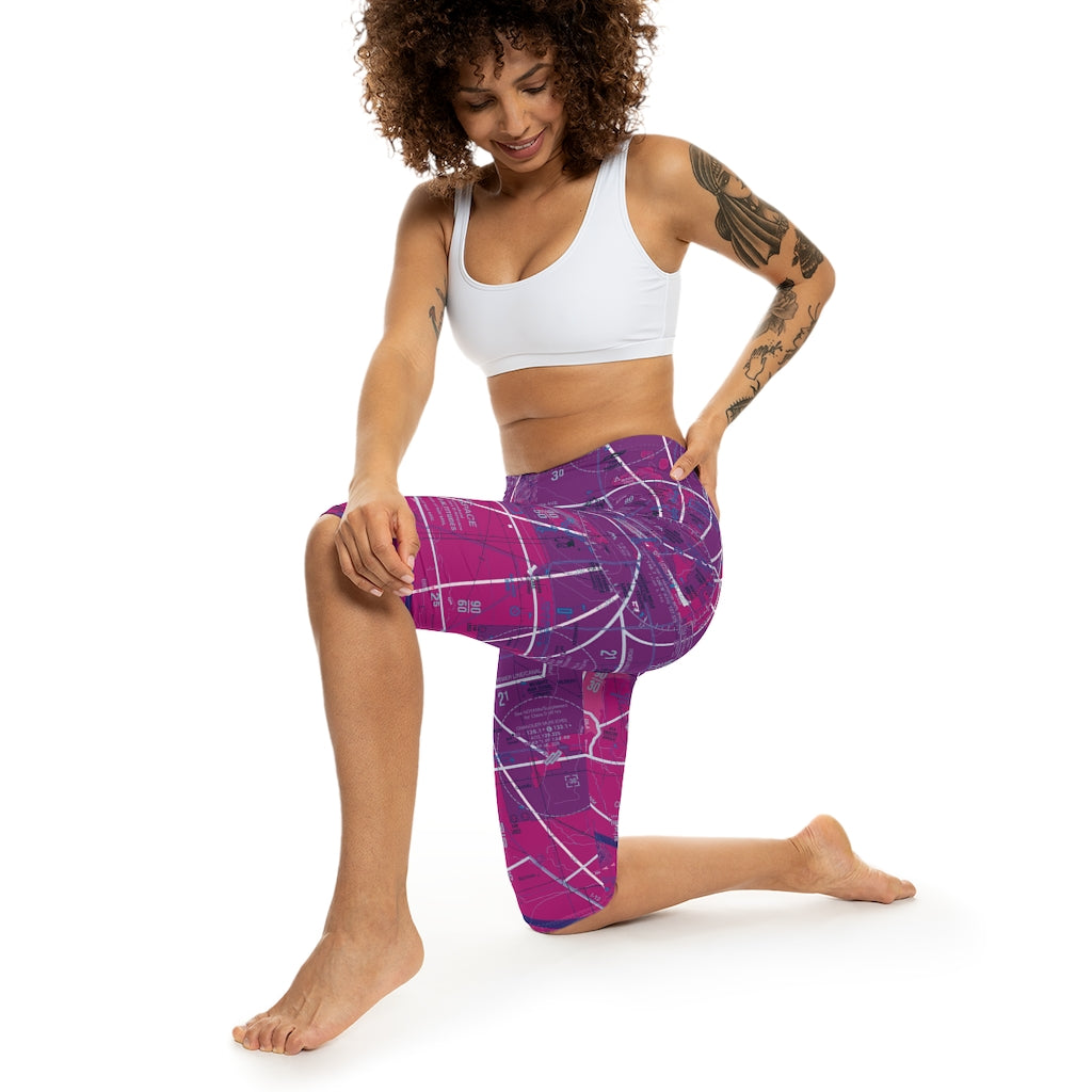 Phoenix TAC Chart capri leggings (purple)