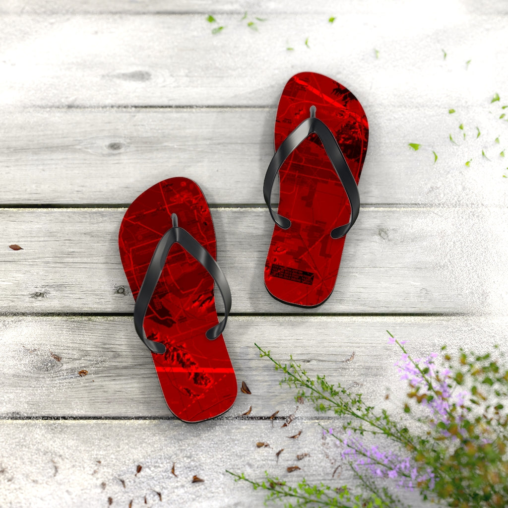 Aeronautical Chart Flip-Flops (PHX/red)