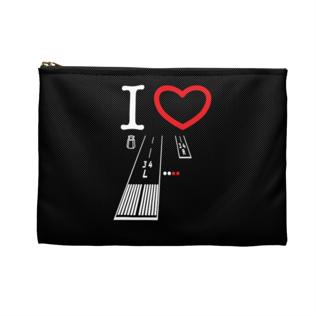 Van Nuys Airport Runways 16L - 16R / 34L - 34R Accessory Pouch (black)