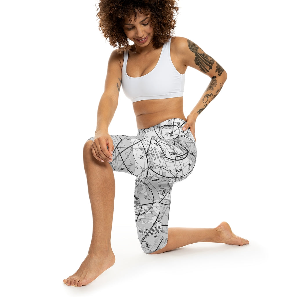 Phoenix TAC Chart capri leggings (b&w)
